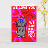 オーダーメイド ピンクリボン 乳がん応援メッセージ カード (黄色い花)