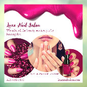 オーダーメイド ピンク エレガント ネイルアート サロン ショップ ウィンドウサイン (シート3)