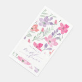 オーダーメイド ピンク パープル 水彩 花 ブライダル シャワー (コーナー)