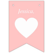 オーダーメイド ピンク プロポーズ 自宅で結婚してくれる？ バンティングフラッグ (第1の旗)