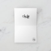 オーダーメイド ピンク 牡丹 花柄 デザイン サンキューカード (内部)