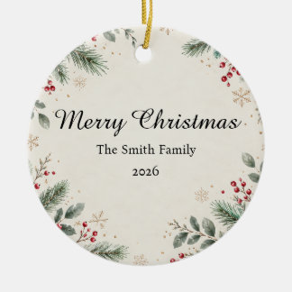 オーダーメイド ファミリークリスマスオーナメント 2026 セラミックオーナメント