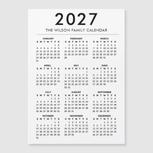 オーダーメイド ファミリー ウォールカレンダー 2027