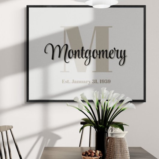 オーダーメイド ファミリー ネーム ウォール アート 特別なギフト アイデア ポスター