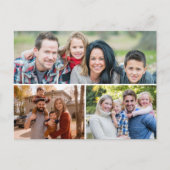 オーダーメイド ファミリー フォト コラージュ 3 ポストカード (正面)