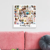 オーダーメイド ファミリー フォト コラージュ 50 枚の写真 キャンバスプリント (インサイチュ (リビング))