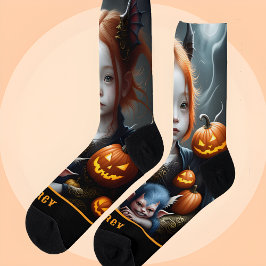 オーダーメイド ファンタジーアート デーモン ハロウィンソックス ソックス