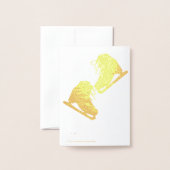 オーダーメイド フィギュア スケート 箔カード (裏面封筒付き)