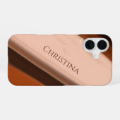 オーダーメイド フェイクウッド iPhone 16ケース (裏面横)