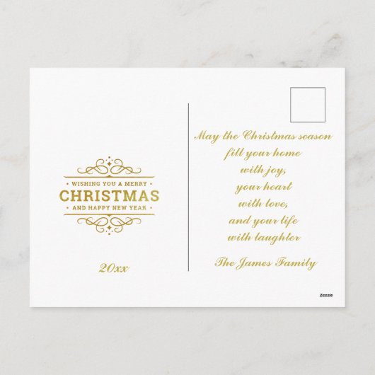 オーダーメイド フォトフレーム クリスマス＆ニューイヤー シーズンポストカード (裏面)