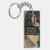 オーダーメイド フォト アート 名前 モノグラム 引用 アクリル キーホルダー (正面左)