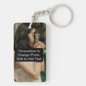 オーダーメイド フォト アート 名前 モノグラム 引用 アクリル キーホルダー (裏面)