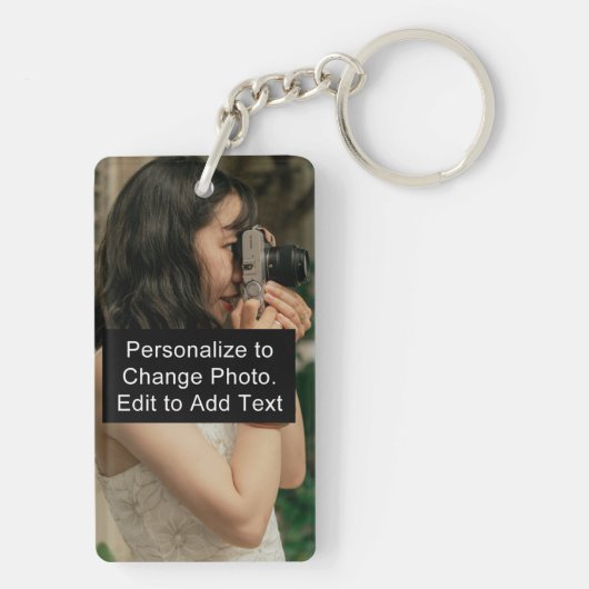 オーダーメイド フォト アート 名前 モノグラム 引用 アクリル キーホルダー (裏面)