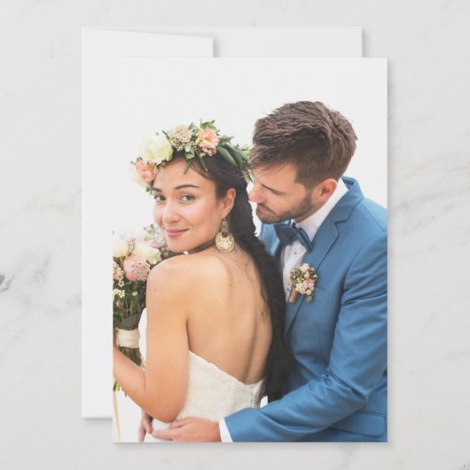 オーダーメイド フォト ウェディング サンキューカード (裏面)