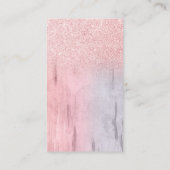 オーダーメイド フォト ウッド グリッツ スパークル ピンク サンクス エンクロージャーカード (裏面)