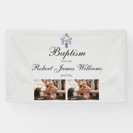オーダーメイド フォト コラージュ 洗礼 誕生 背景 横断幕