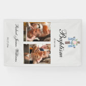 オーダーメイド フォト コラージュ 洗礼 誕生 背景 横断幕 (横)