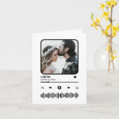 オーダーメイド フォト ソング プレイリスト カップル バレンタインデー カード (黄色い花)