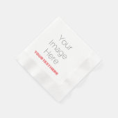 オーダーメイド フォト & テキスト パーティー ウェディング、誕生日、紙 縁ありカクテルナプキン (角)