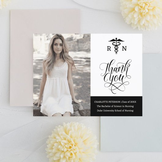 オーダーメイド フォト ナース 卒業 ありがとう ポストカード