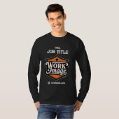 オーダーメイド フォト パーソナライズド 職位 & 職場 Tシャツ (正面フル)
