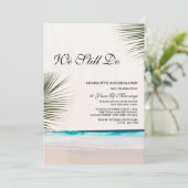 オーダーメイド フォト ビーチ テーマ 誓いの更新 招待状 (スタンド正面)