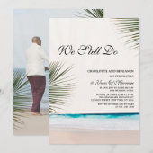 オーダーメイド フォト ビーチ テーマ 誓いの更新 招待状 (正面/裏面)