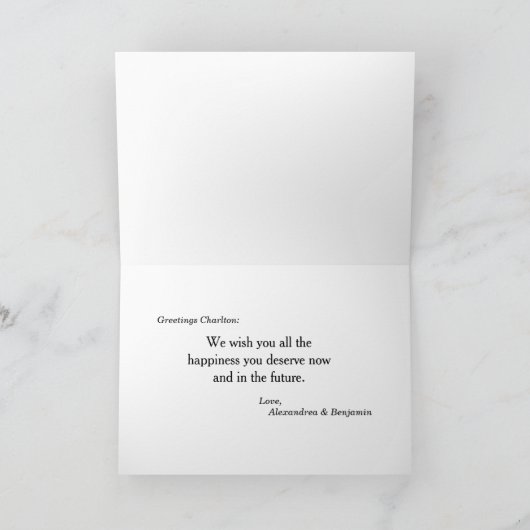 オーダーメイド フォト ファミリー パーソナライズ カード (内部)