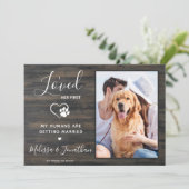 オーダーメイド フォト ペット ドッグ ラスティック カントリー ウェディング 招待状 (スタンド正面)