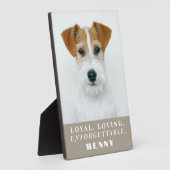 オーダーメイド フォト ペット ロス 犬 追悼 記念品 モダン フォトプラーク (側面)