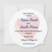 オーダーメイド フォト レトロ ビニール レコード ウェディング 招待状 (裏面)