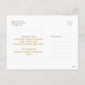 オーダーメイド フォト 偽物 ゴールド かわいい 手書き 現代 シーズンポストカード (裏面)