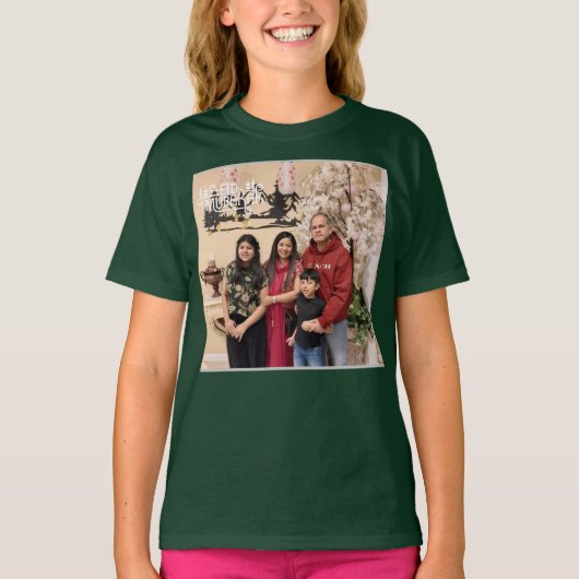 オーダーメイド フォト 写真 友達 家族 Tシャツ (正面)