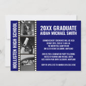 オーダーメイド フォト 卒業アナウンスメント [ブルー] 招待状 (正面)