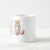 オーダーメイド フクロウ コーヒーマグカップ (正面左)
