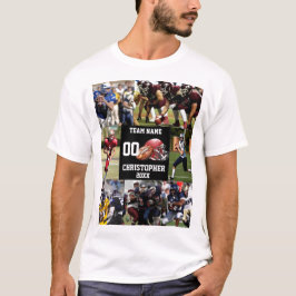 オーダーメイド フットボール 写真コラージュ スポーツ Tシャツ