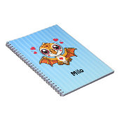 オーダーメイド フライング恐竜ノート – 名前を追加 ノートブック (右側)