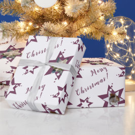 オーダーメイド フラワーアーティスト フェスティブ 'メリークリスマス' スターリー ラッピングペーパー