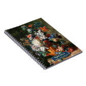 オーダーメイド フラワーズ アート エレガント スクリプト ゴールド ネーム スケッチ ノートブック (右側)