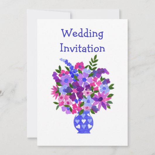 オーダーメイド フラワーパワー ウェディング 招待状 (正面)