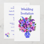 オーダーメイド フラワーパワー ウェディング 招待状 (正面/裏面)
