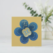 オーダーメイド フラワー ダイカット ユニーク 結婚発表 招待状 (スタンド正面)