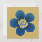 オーダーメイド フラワー ダイカット ユニーク 結婚発表 招待状 (裏面)