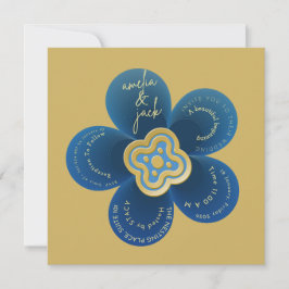 オーダーメイド フラワー ダイカット ユニーク 結婚発表 招待状