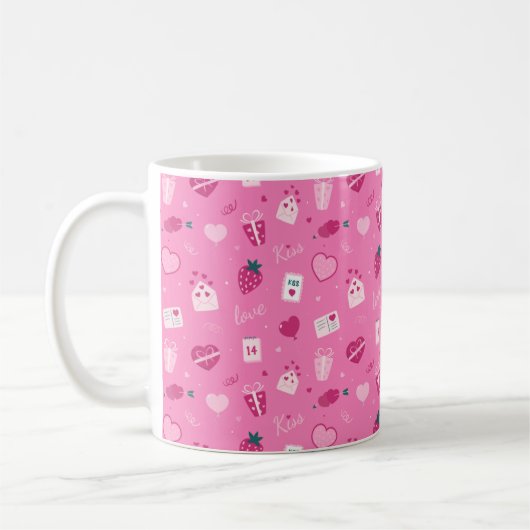 オーダーメイド フラワー マグカップ - 結婚式 & 普段使い (左)