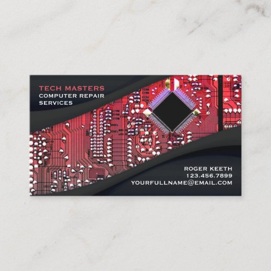 オーダーメイド フランス製コンピュータービジネスカード 名刺 (正面)