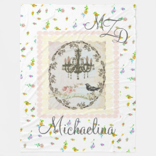 オーダーメイド フリースブランケット Le Chandelier Rosebuds