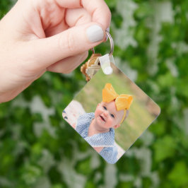 オーダーメイド フレームレス 子供 乳幼児 写真 キーホルダー