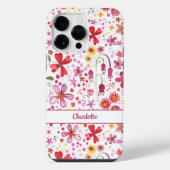 オーダーメイド フローラル 水彩画 iPhoneケース (裏面)