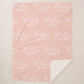 オーダーメイド ブッシュ ブライズ＆グルーム ブランケット, ミセス＆ミスター ギフト シェルパブランケット (正面)